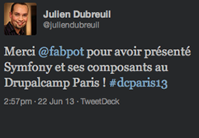 Tweet de Julien Dubreuil